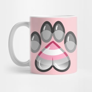 LGBTQ+ Pride Heart Paws - Demigirl Mug